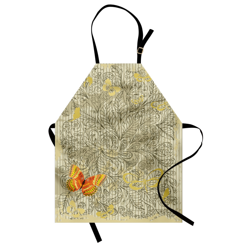 Botanical Leafy Butterfly Apron