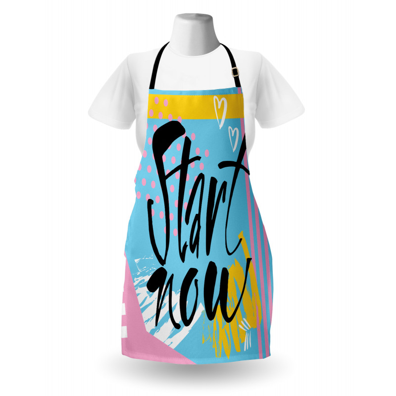 Start Now Words Modern Apron