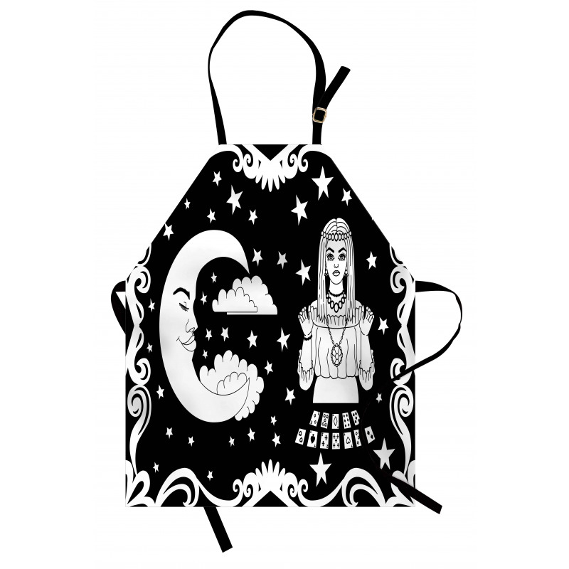 Vintage Cartoon Monochrome Apron