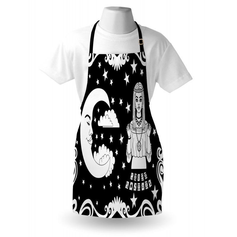 Vintage Cartoon Monochrome Apron