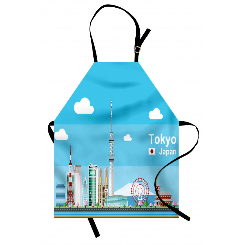 Cartoon Japan Sightseeing Apron