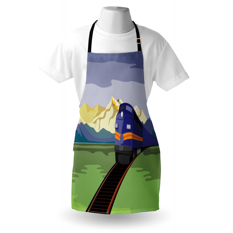 Rural Country Train Design Apron