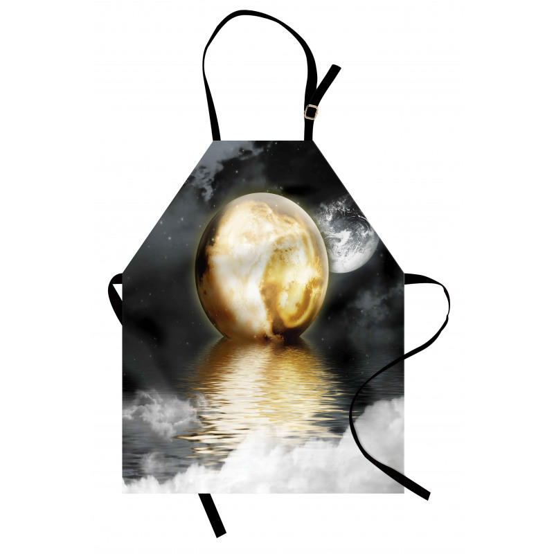Clouds and Greyscale World Apron