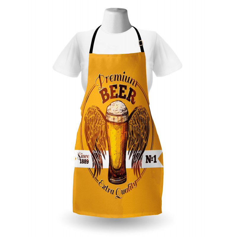 Premium Beer Grunge Graphic Apron