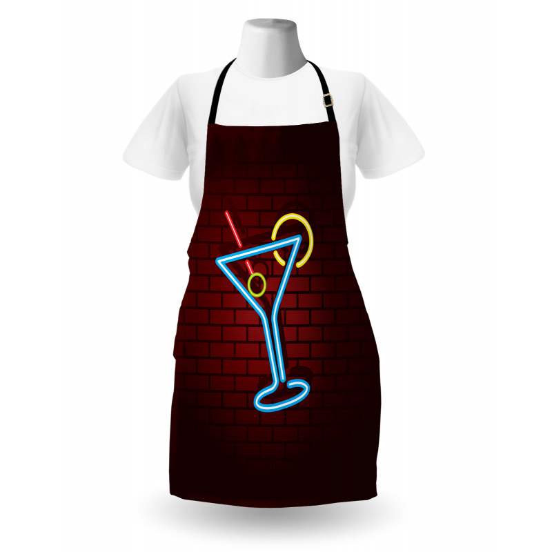 Cocktail Glass over Brick Wall Apron