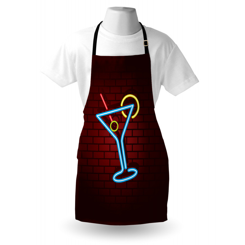 Cocktail Glass over Brick Wall Apron