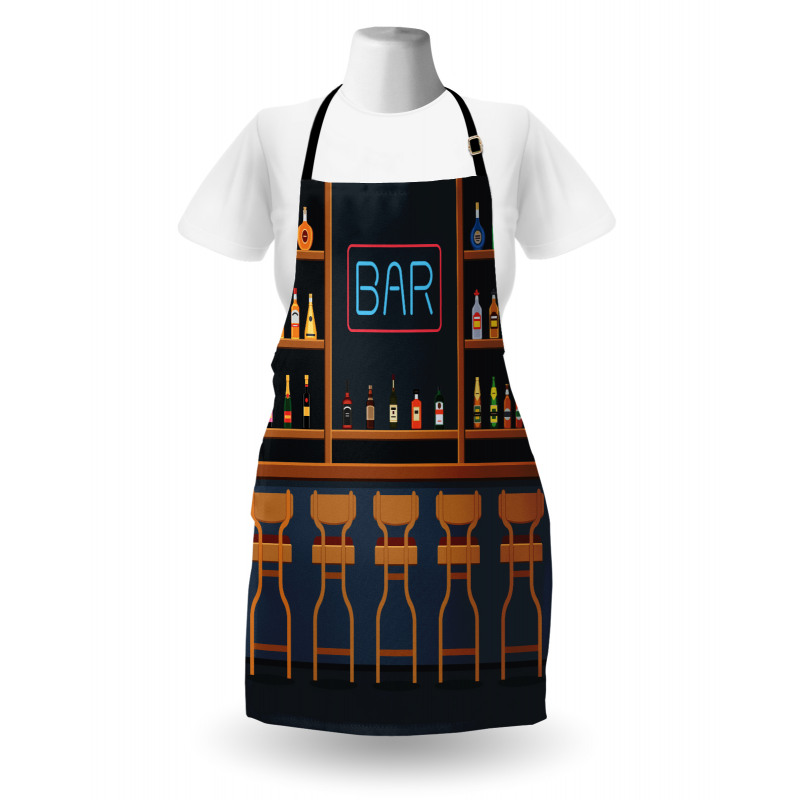 Bar Chairs Cocktail Bottles Apron