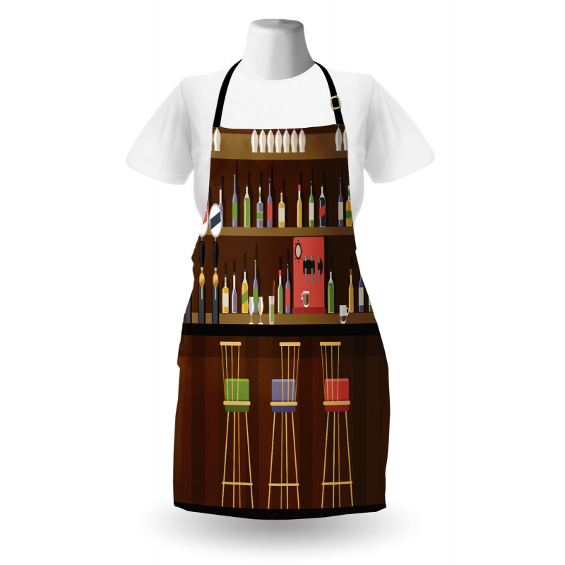 Nightclub Pub Alcohol Bottles Apron