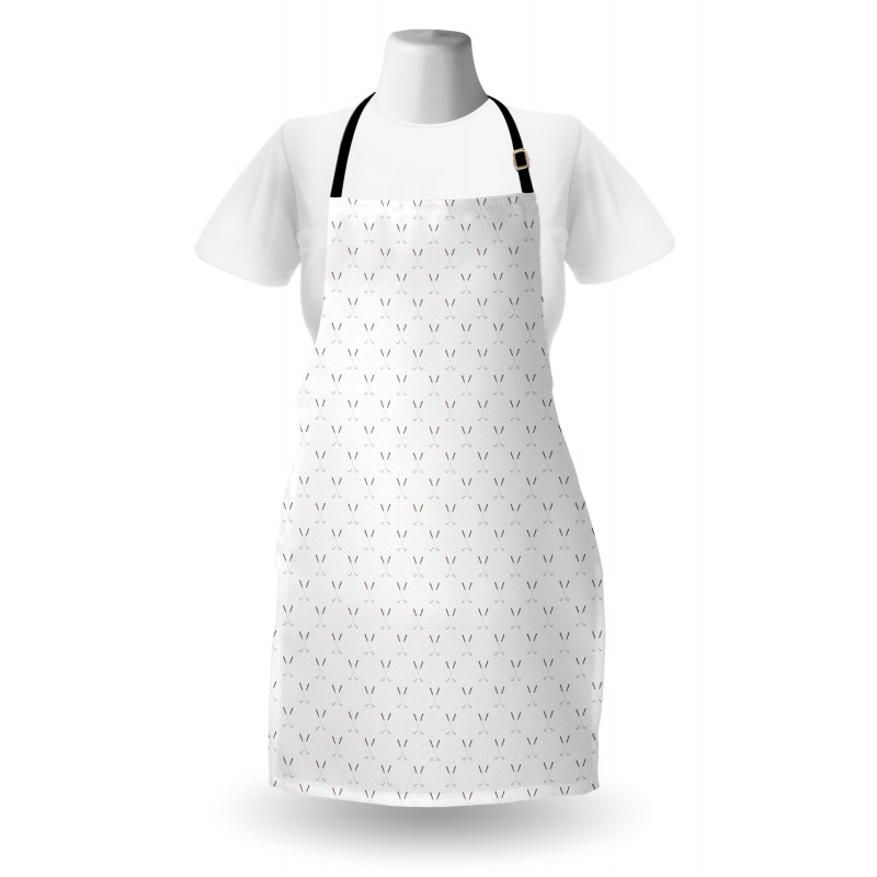 Crossed Golf Clubs Game Motif Apron