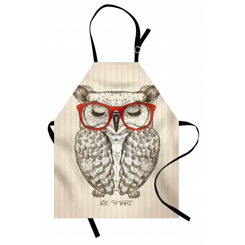 Owl with Be Smart Lettering Apron