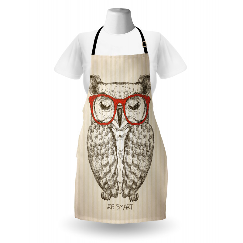 Owl with Be Smart Lettering Apron