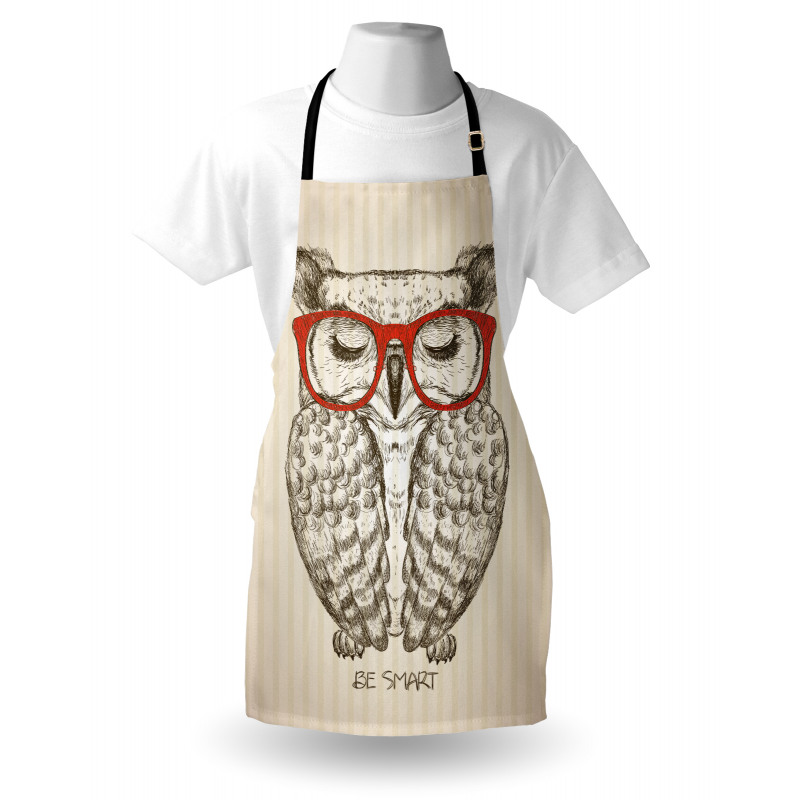 Owl with Be Smart Lettering Apron