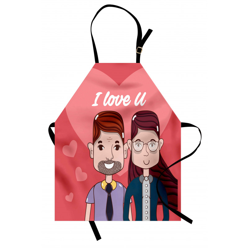 Cartoon Style Valentine's Day Apron