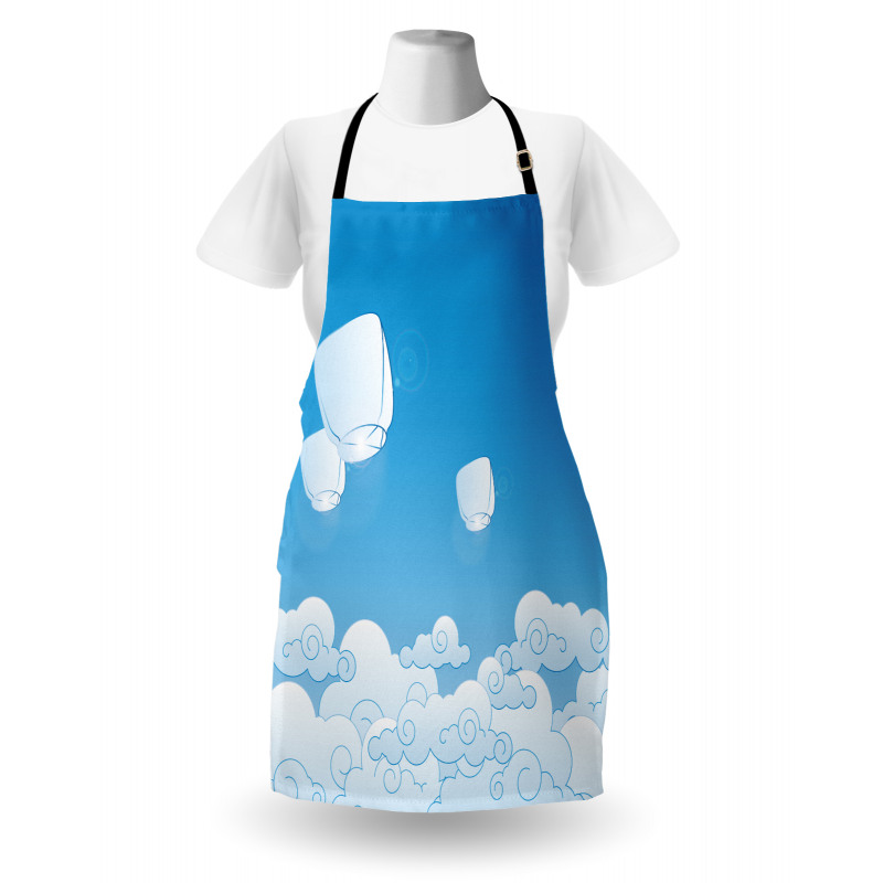 Lantern Floating Away in Sky Apron