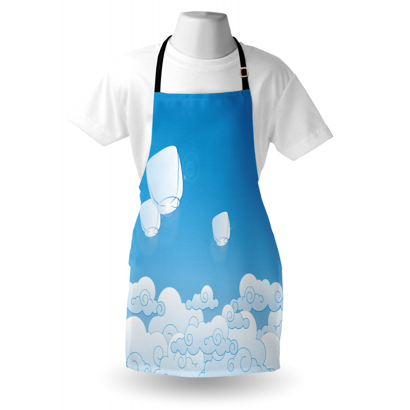 Lantern Floating Away in Sky Apron