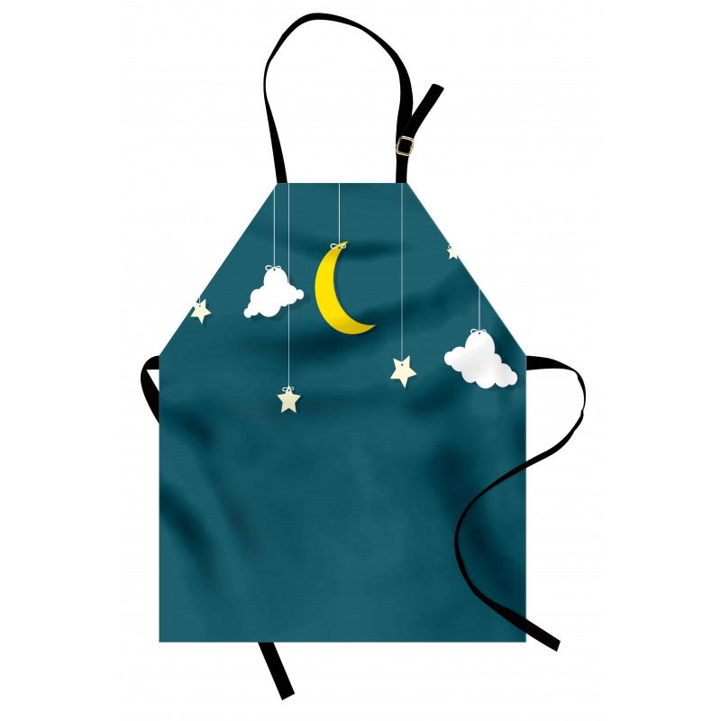 Moon Stars Hanging on Threads Apron