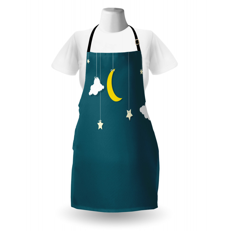 Moon Stars Hanging on Threads Apron