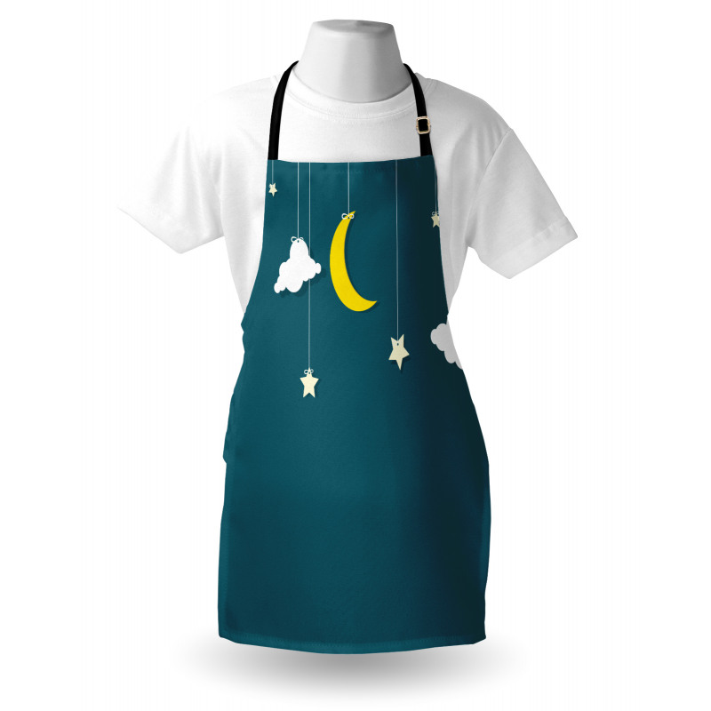 Moon Stars Hanging on Threads Apron