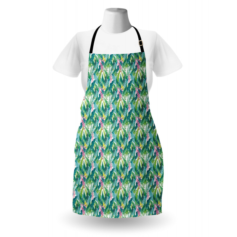 Fern and Monstera Leaves Apron