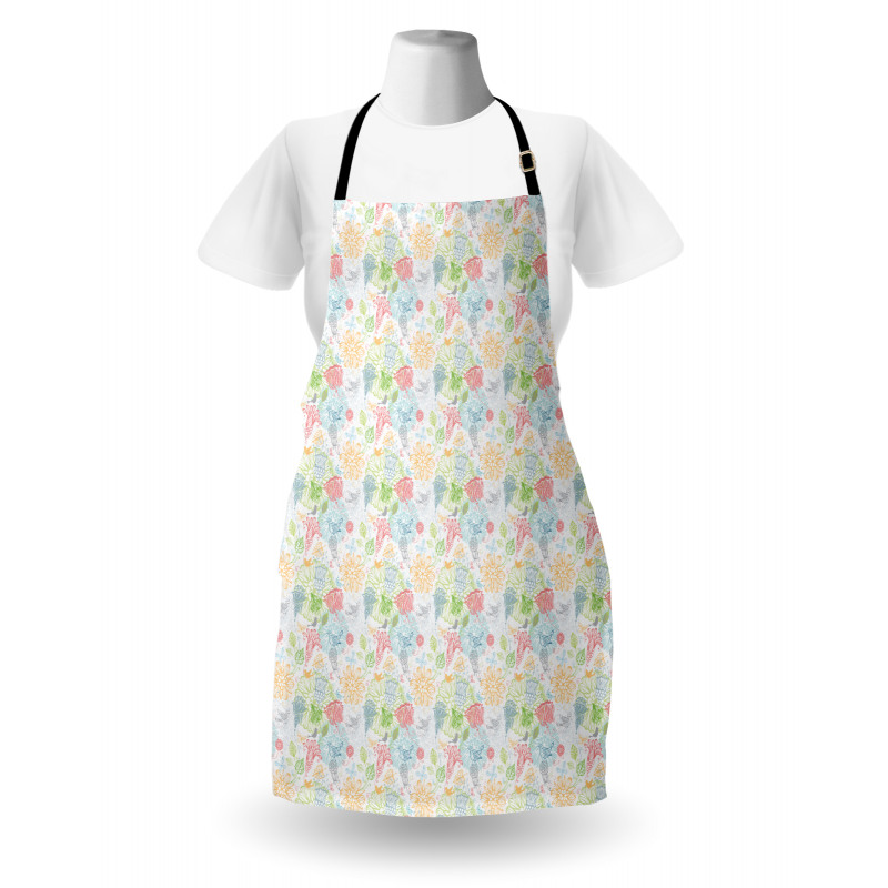 Birds and Flower Composition Apron