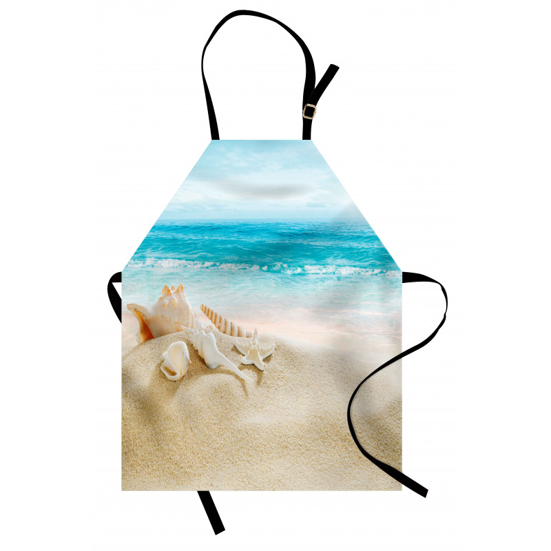 Pastel Beach Scene Apron