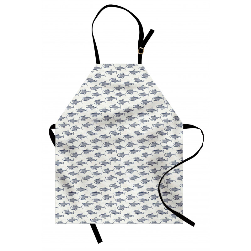 Doodle Fish Marine Life Apron