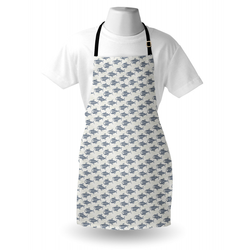 Doodle Fish Marine Life Apron