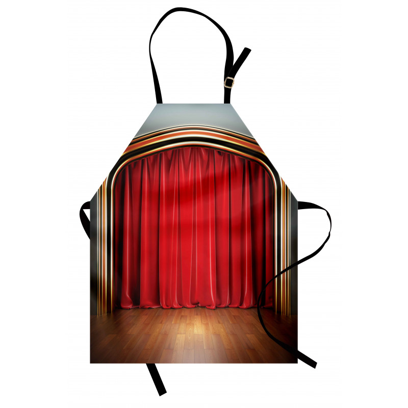 Stage with Classic Curtains Apron