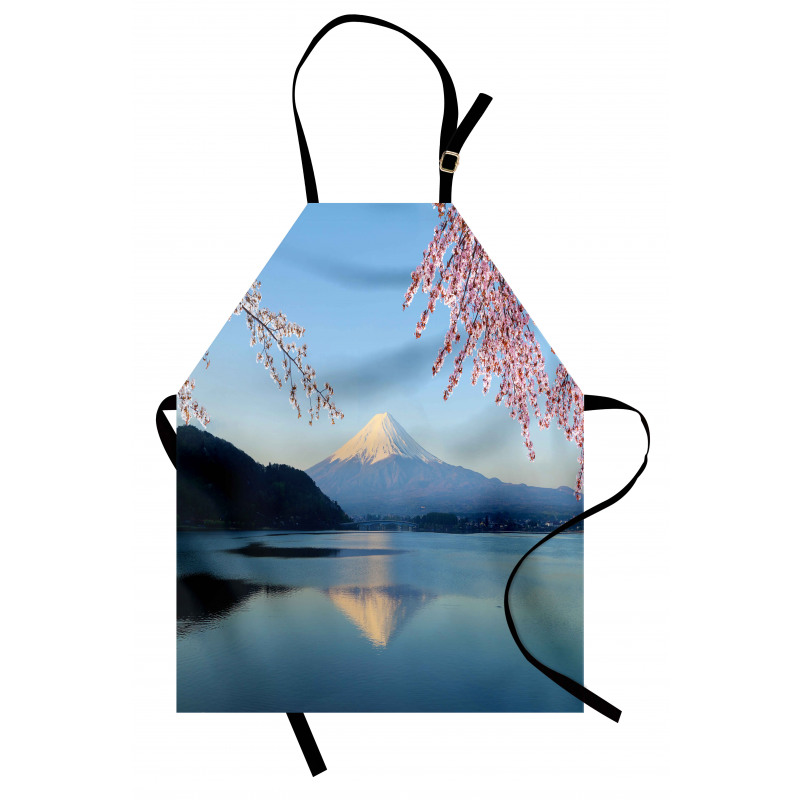 Japan Mountain and Sakura Apron