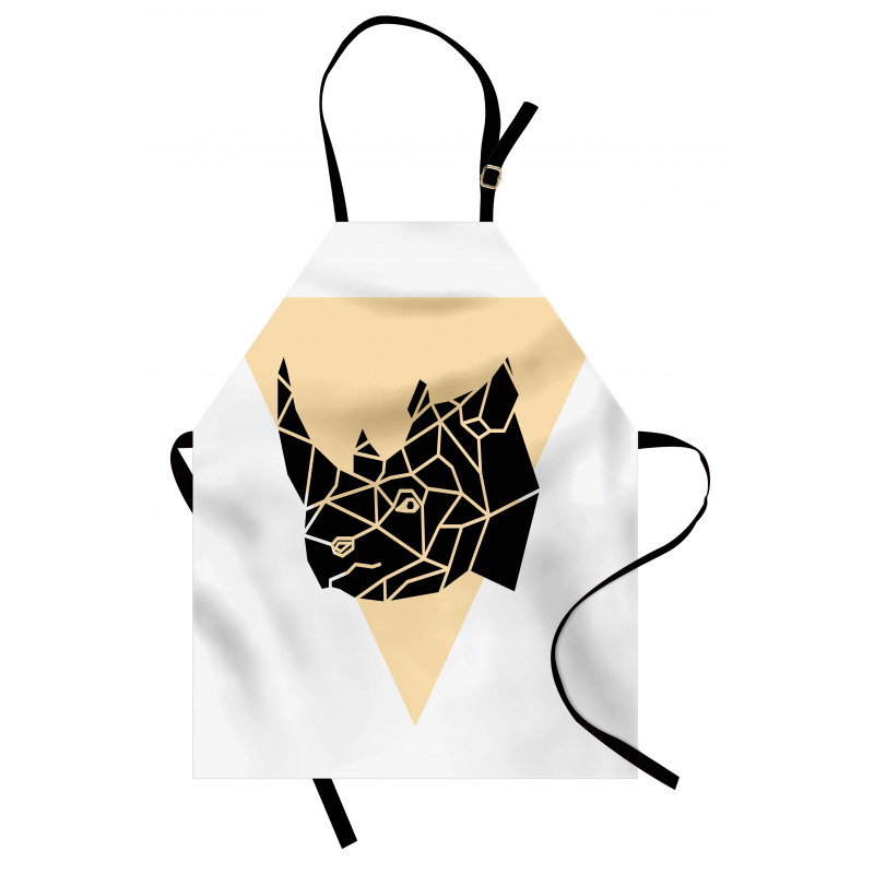 Angular Animal Design Graphic Apron