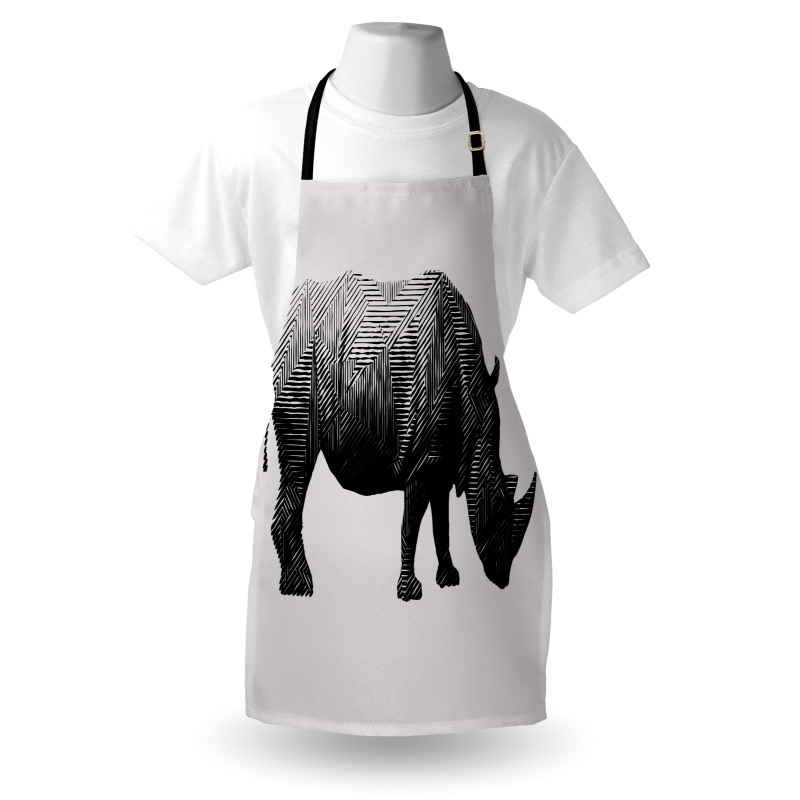 Polygonal Animal Line Art Apron