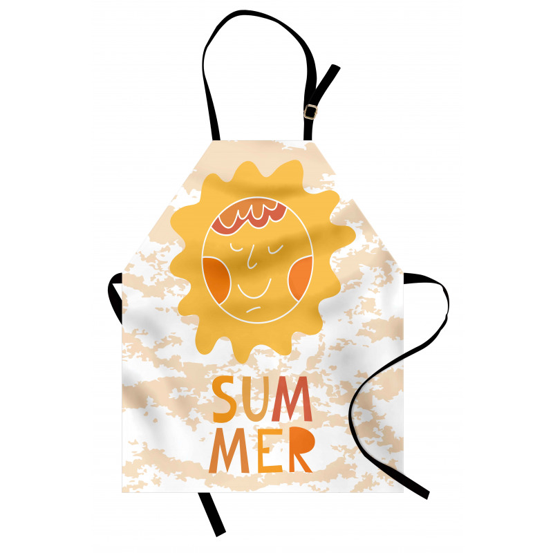 Sun on a Grunge Background Apron