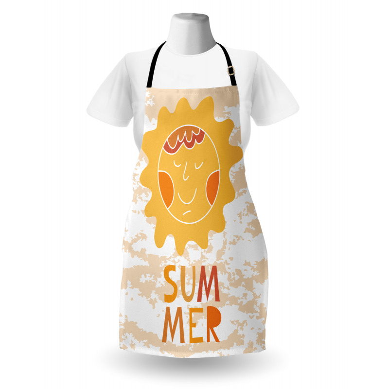 Sun on a Grunge Background Apron