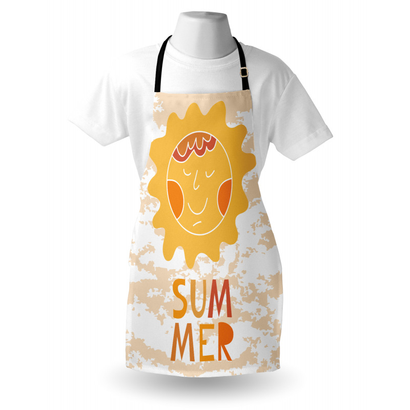 Sun on a Grunge Background Apron