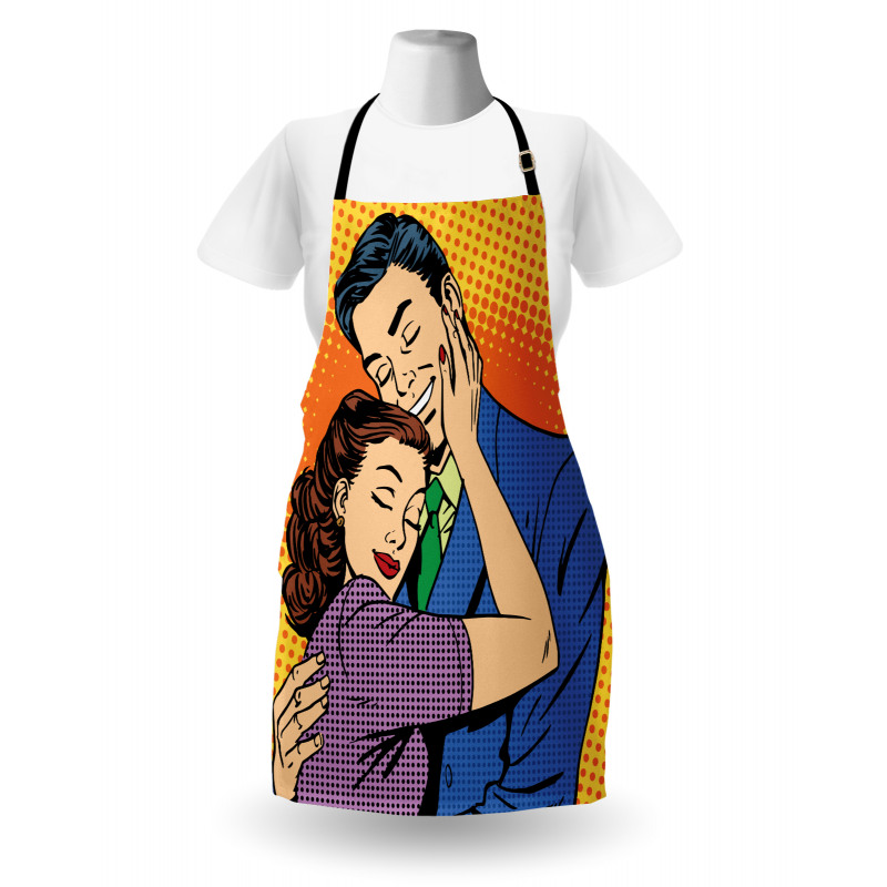 Loving Husband Wife Hugging Apron