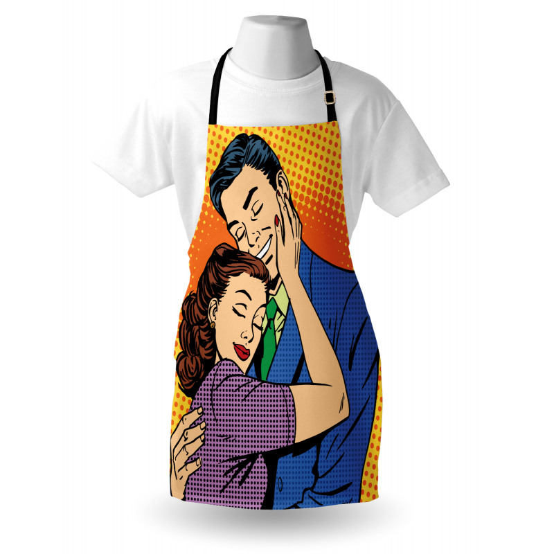 Loving Husband Wife Hugging Apron