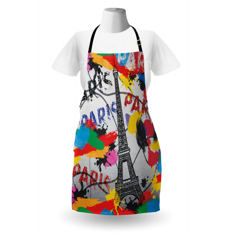 Contemporary Eiffel Tower Art Apron