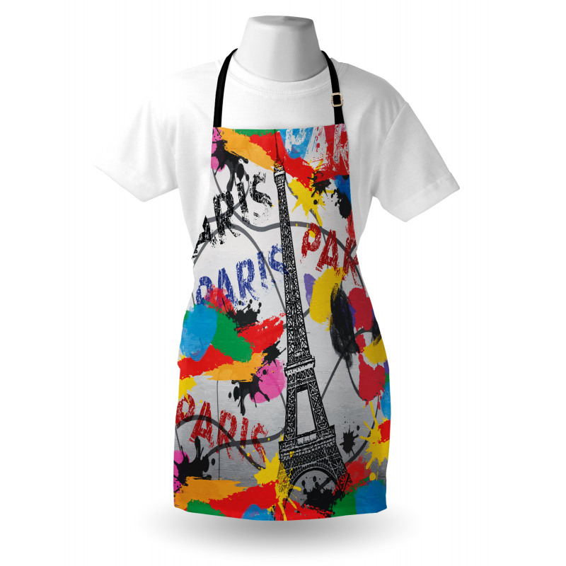 Contemporary Eiffel Tower Art Apron