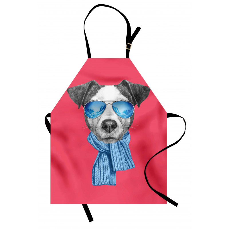 Hipster Dog Glasses Apron