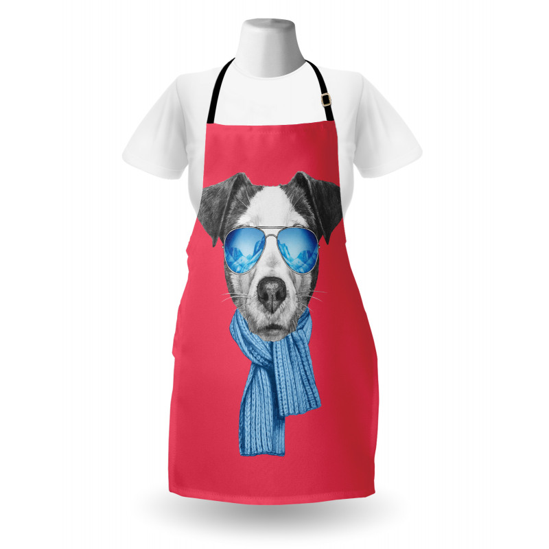 Hipster Dog Glasses Apron