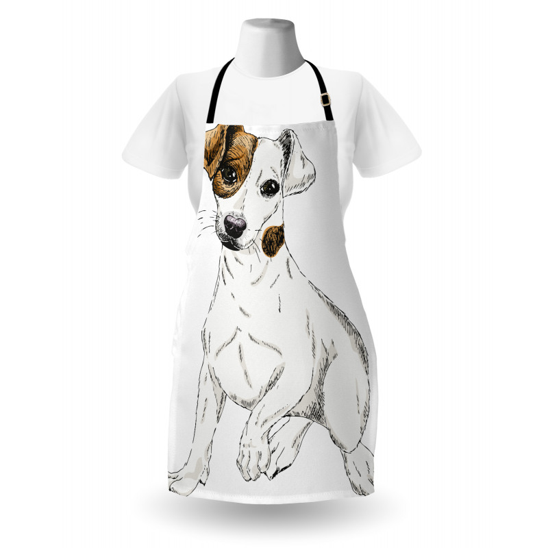 Graphic Puppy Portrait Apron