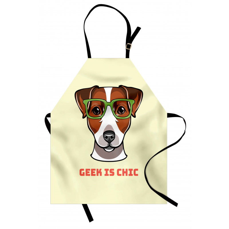 Dog in Smart Glasses Apron