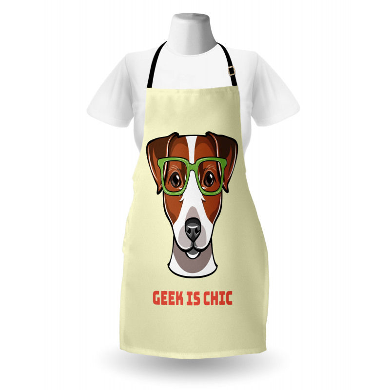 Dog in Smart Glasses Apron