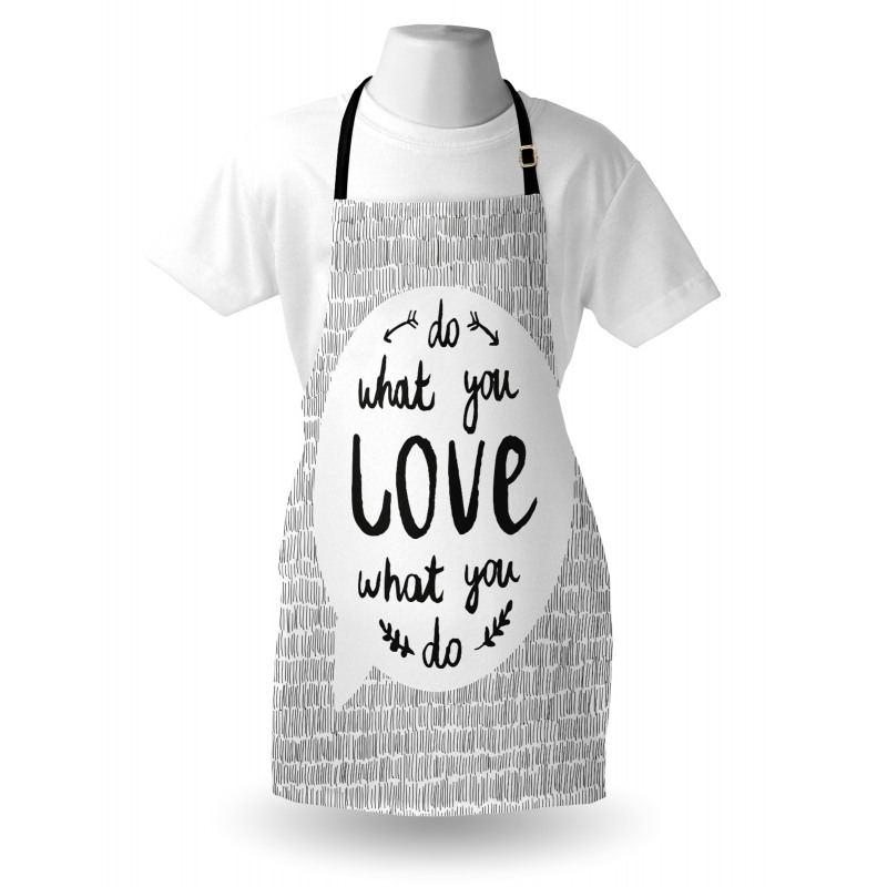 Message with Stripes Leaves Apron