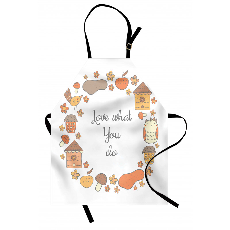 Warm Autumn Tones Cartoon Apron