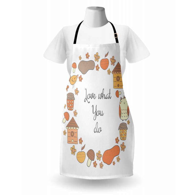 Warm Autumn Tones Cartoon Apron