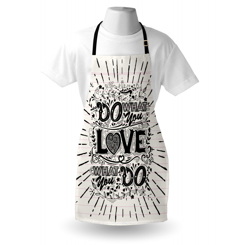 Hand-lettering and Swirls Apron