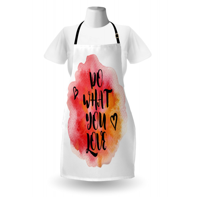 Hearts with Grunge Message Apron