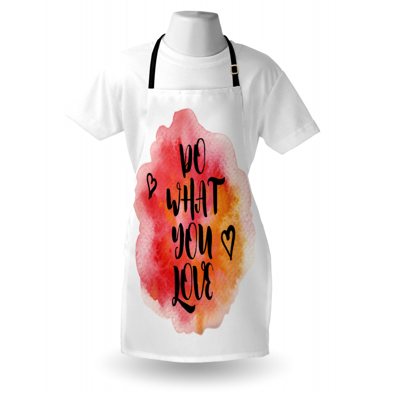 Hearts with Grunge Message Apron