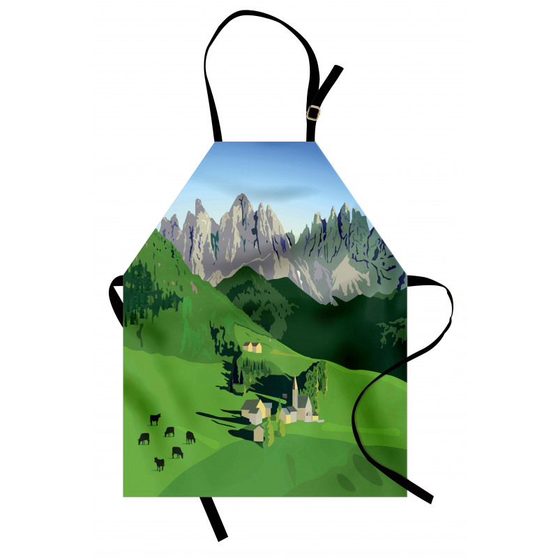 Alpine Mountains Meadow Apron